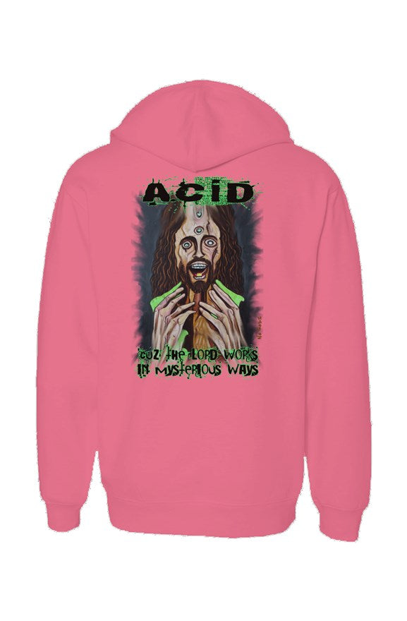 Acid-Lord Works in Mysterious Ways Neon Pullover Hoodie