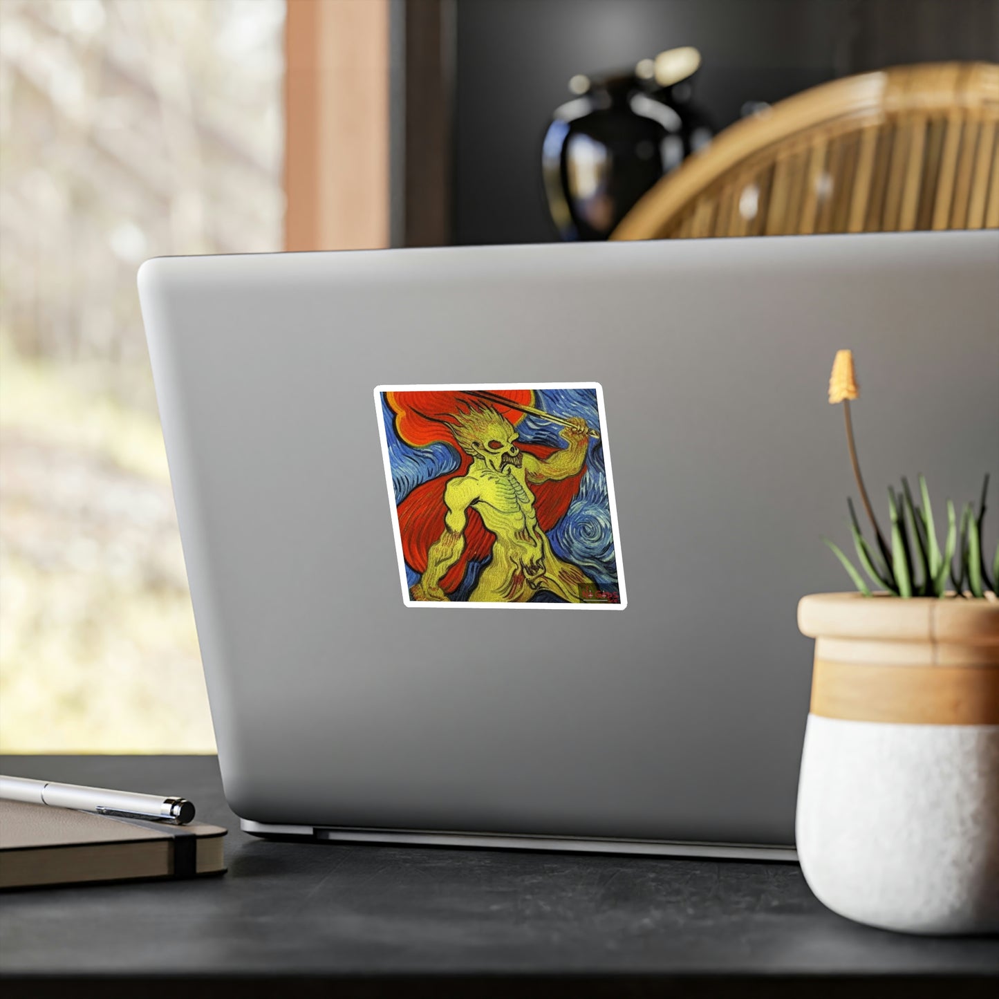 Van Gogh's Demon Vinyl Die-Cut Sticker