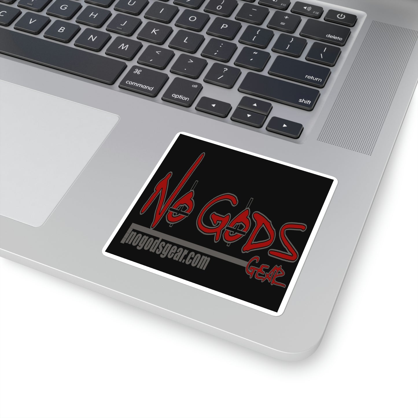 No Gods Gear Square Sticker