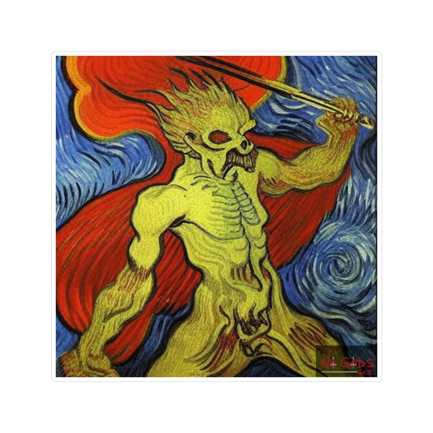 Van Gogh's Demon Vinyl Die-Cut Sticker