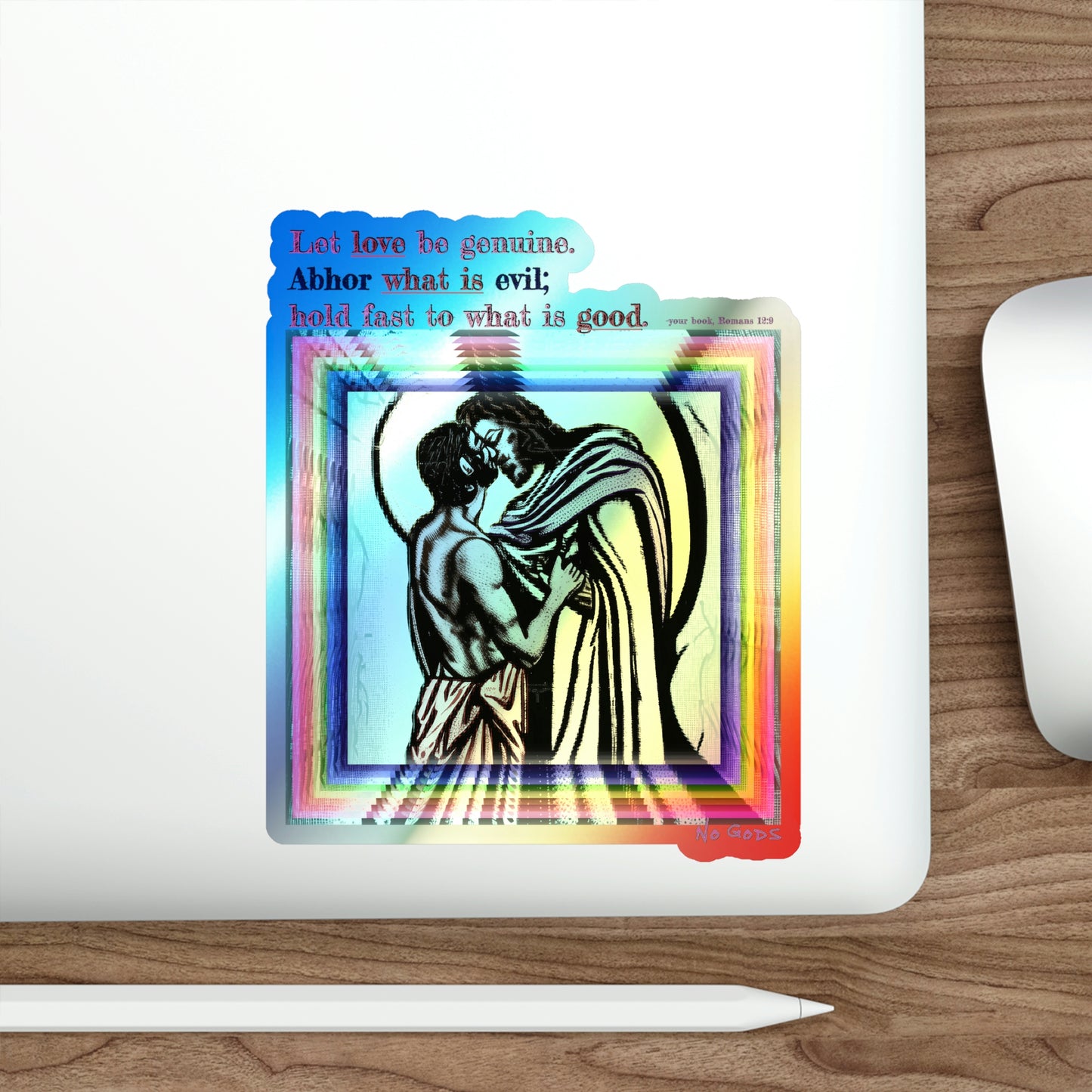 Let Love Be Genuine Holographic Die-cut Stickers