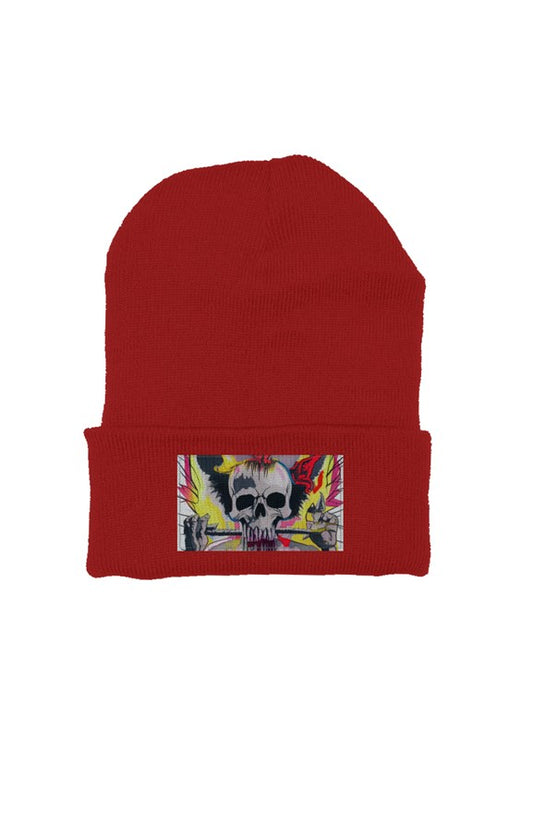 Painted Skull (cardinal) Beanie