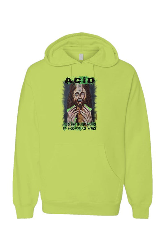 Acid-Lord Works in Mysterious Ways Neon Pullover Hoodie