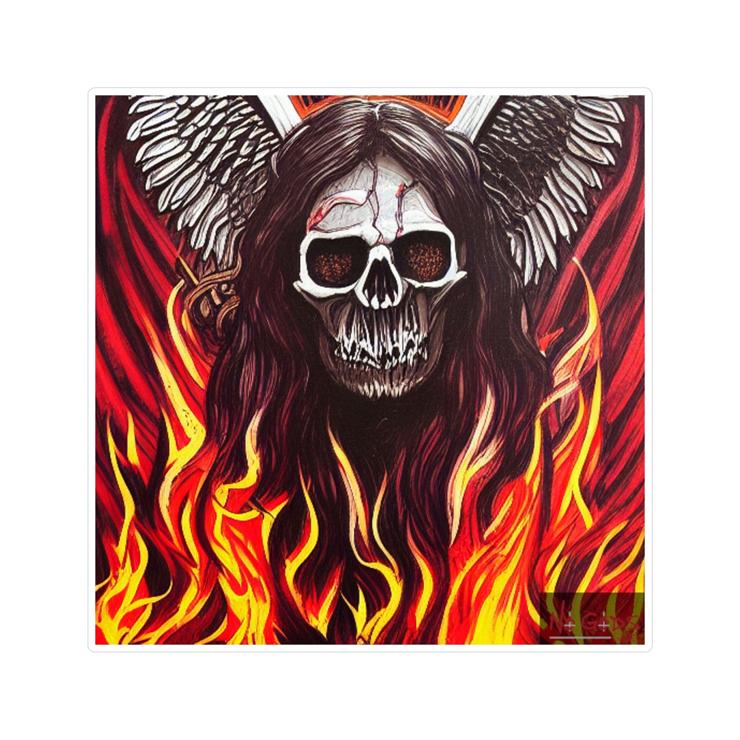 Heavy Metal Jesus Vinyl Die-Cut Sticker