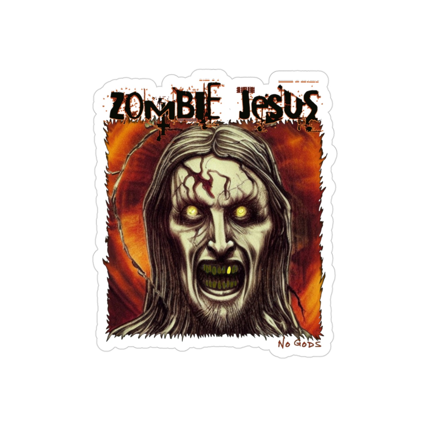 Zombie Jesus Die-Cut Sticker, 1pc