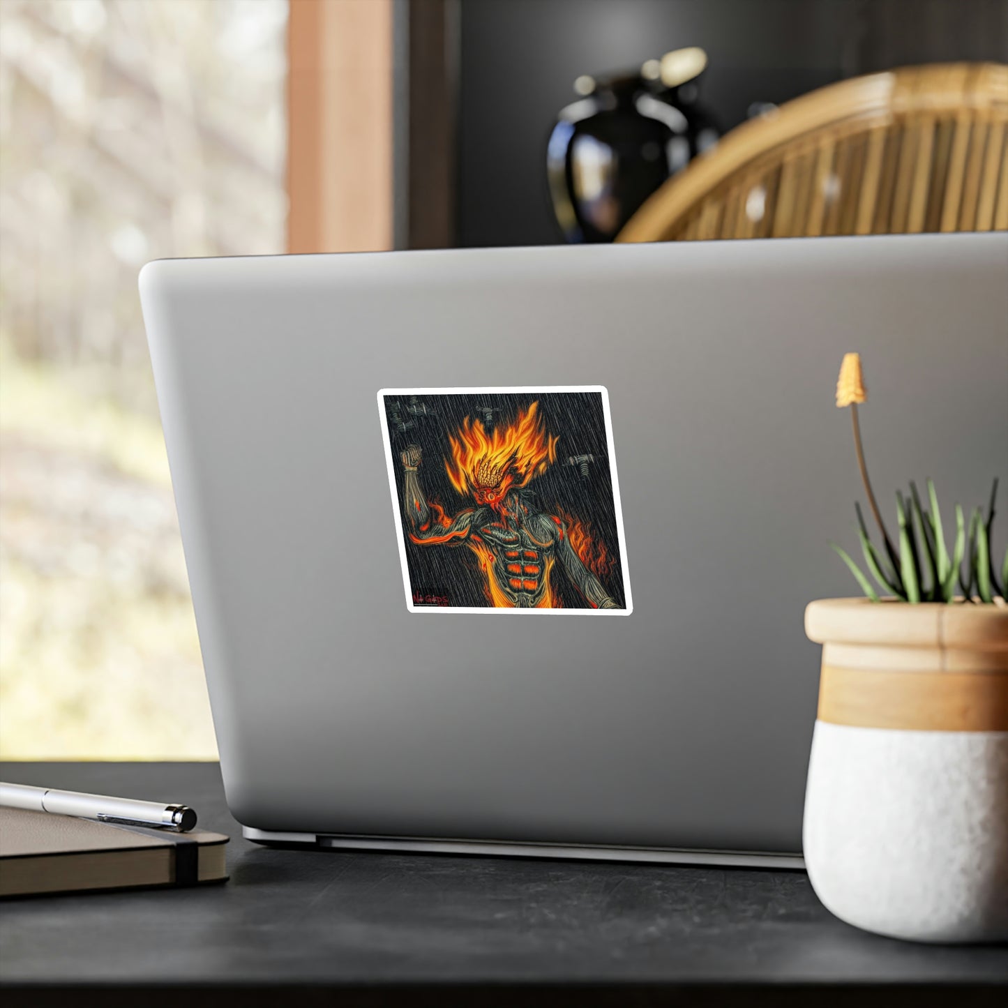 Van Gogh's Devil Vinyl Die-Cut Sticker