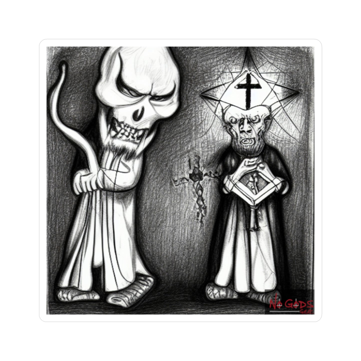 Catholic Priest's 50 Shades Vinyl Die-Cut Sticker