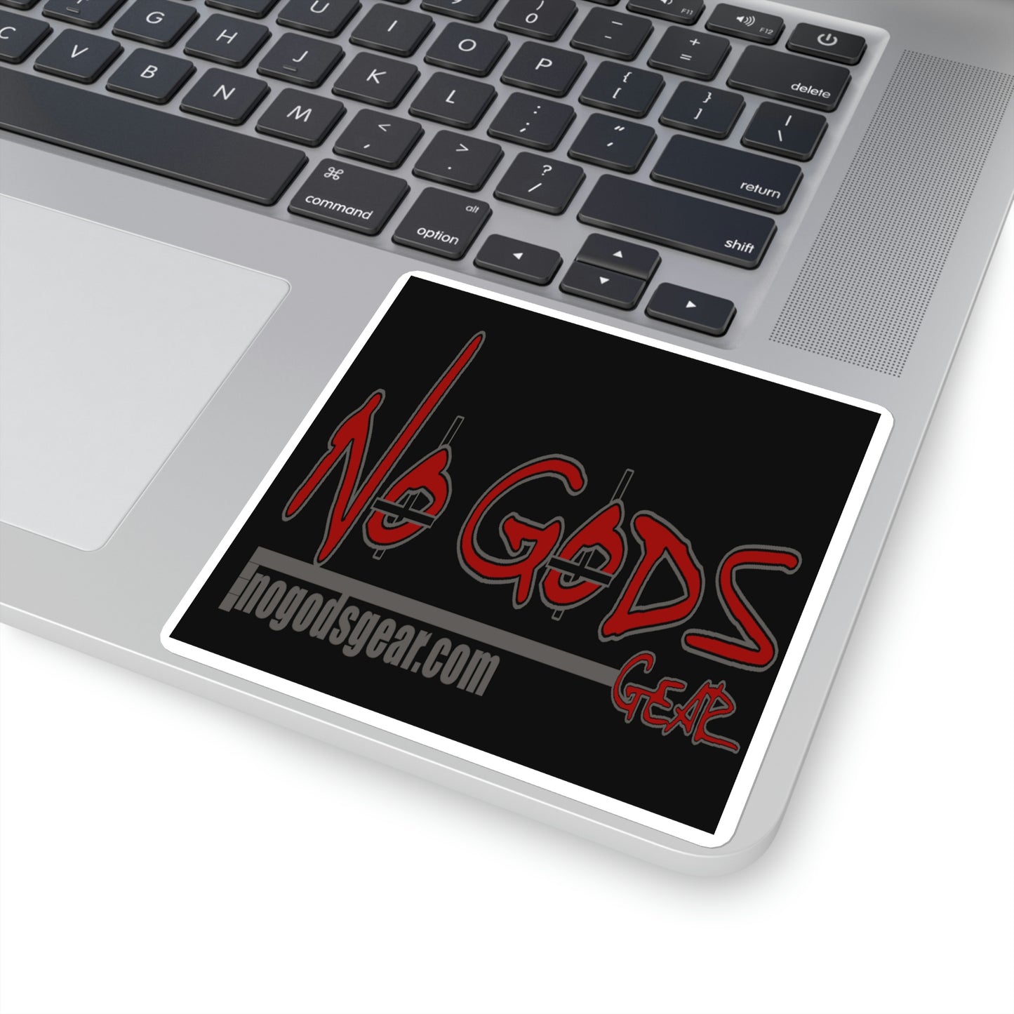 No Gods Gear Square Sticker