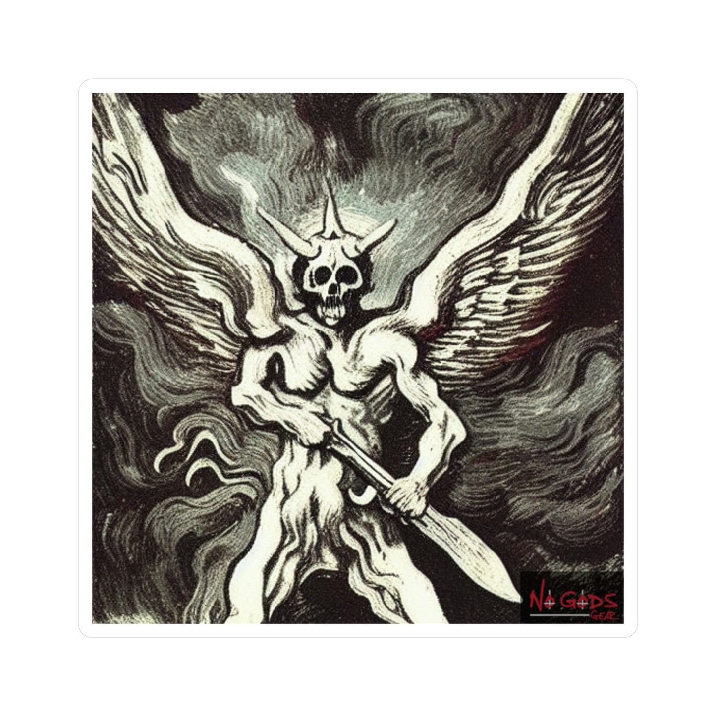 Van Gogh's Angel of Death Vinyl Die-Cut Sticker