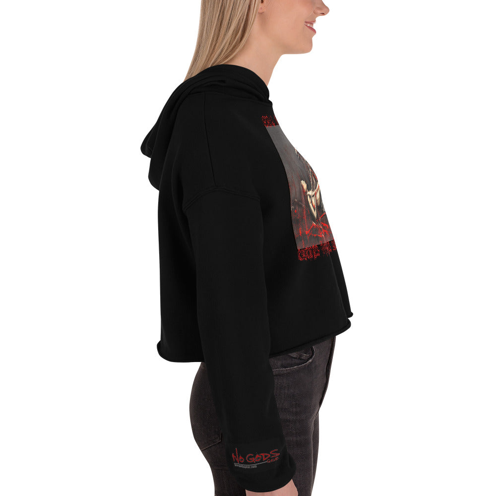 Crucified Women's Rights Crop Hoodie