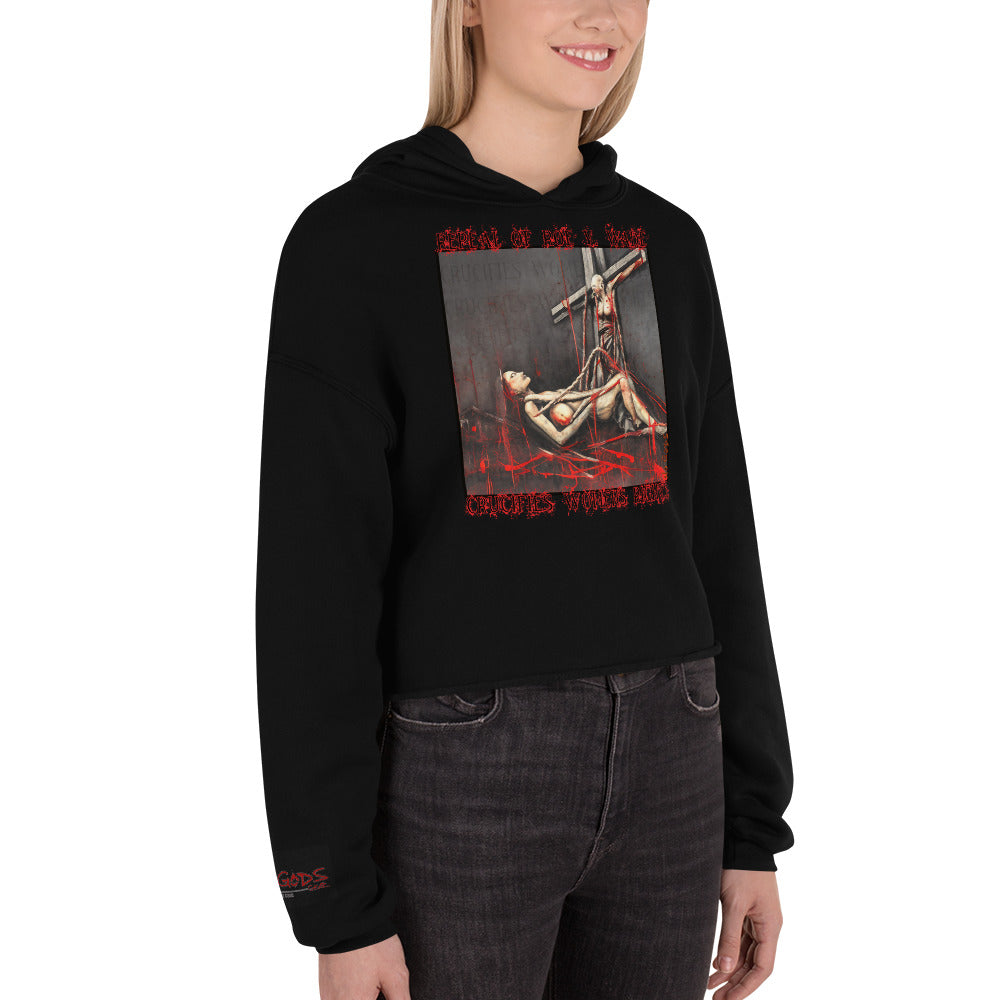 Crucified Women's Rights Crop Hoodie