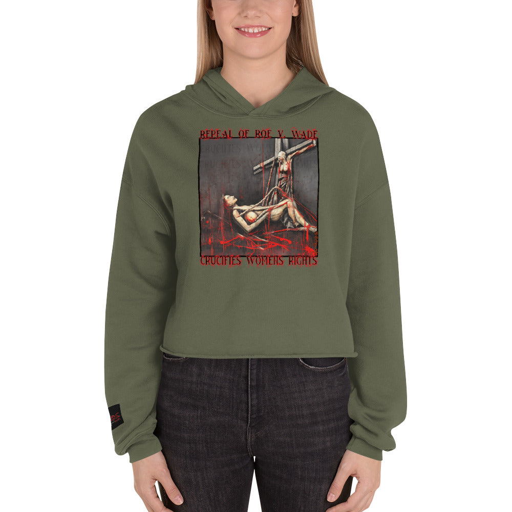 Crucified Women's Rights Crop Hoodie