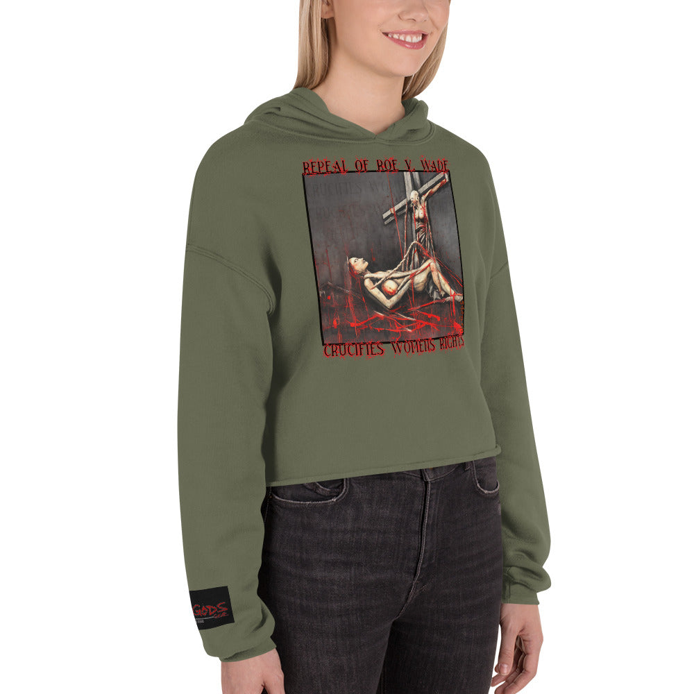 Crucified Women's Rights Crop Hoodie