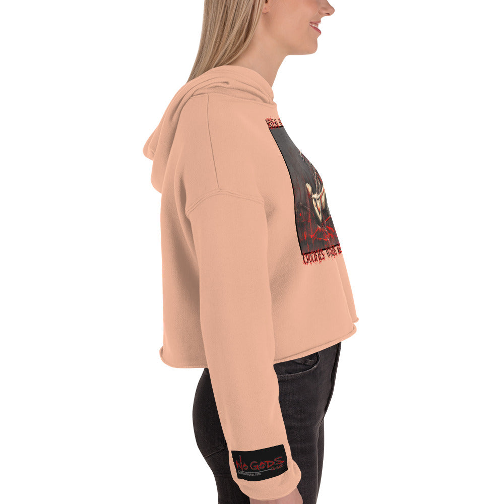 Crucified Women's Rights Crop Hoodie