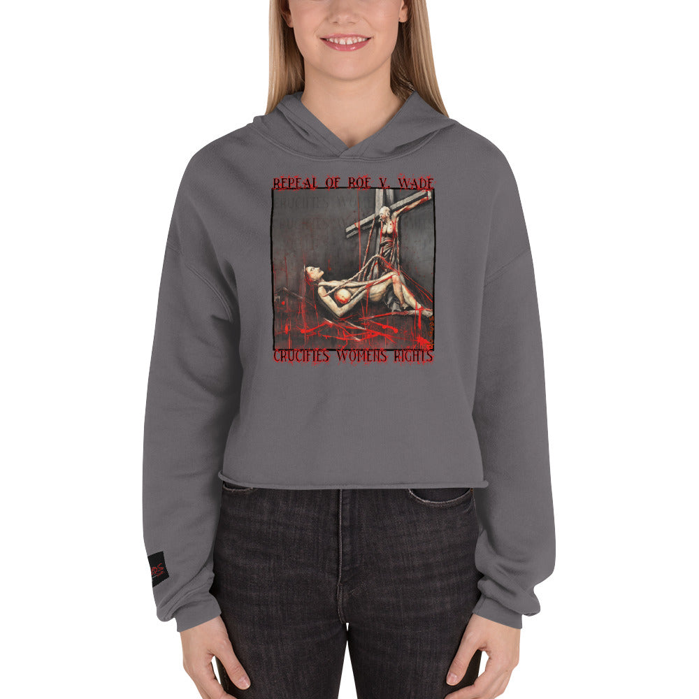 Crucified Women's Rights Crop Hoodie